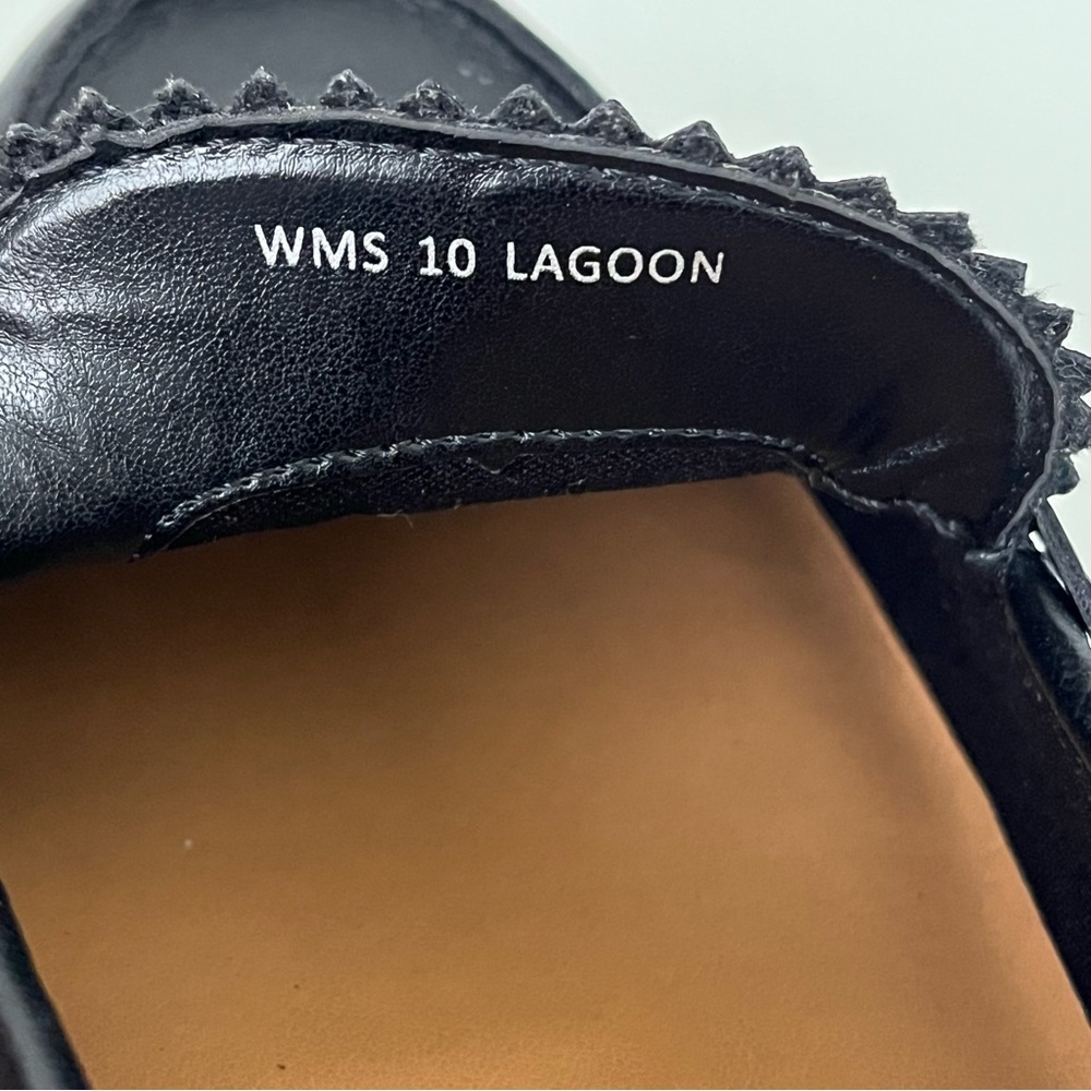 DOLCE VITA Lagoon Block Heeled Faux Leather Boat Shoe Loafer in Black NEW - Picture 12 of 13